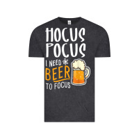 Vintage Black Hocus Pocus I Need Beer To Focus Funny Halloween Witch 1 Vintage Tee - InspiraDesign
