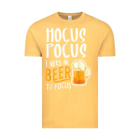 Vintage Mustard Hocus Pocus I Need Beer To Focus Funny Halloween Witch 1 Vintage Tee - InspiraDesign