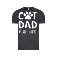Vintage Black funny cat dad fathers day gift shirt fur life cat tee Vintage Tee - InspiraDesign