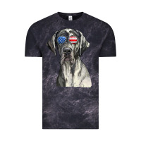 Cloud Black great dane sunglasses american usa flag 4th of july fourth t shirt Vintage Tee - InspiraDesign