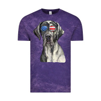 Cloud Purple great dane sunglasses american usa flag 4th of july fourth t shirt Vintage Tee - InspiraDesign