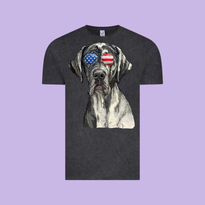 Great Dane Sunglasses American Usa Flag 4th Of July Fourth T Shirt Vintage Tee Designed By Inspiradesign