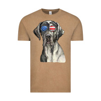 Vintage Coffee great dane sunglasses american usa flag 4th of july fourth t shirt Vintage Tee - InspiraDesign
