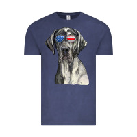Vintage Denim great dane sunglasses american usa flag 4th of july fourth t shirt Vintage Tee - InspiraDesign