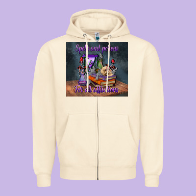 Spells And Potions For All Afflictions Tumbler Zipper Hoodie Designed By Bundleandbundleshop