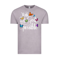 Vintage Zinc With God All Things Are Possible  Religious Butterfly Art Vintage Tee - InspiraDesign