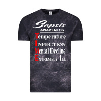 Cloud Black Sepsis Awareness  Know Sepsis Signs  Sepsis Surviv Vintage Tee - InspiraDesign