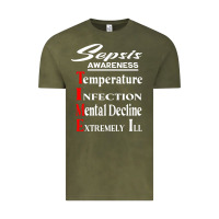 Vintage Olive Sepsis Awareness  Know Sepsis Signs  Sepsis Surviv Vintage Tee - InspiraDesign