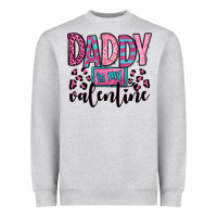 Heather Grey daddy is my valentine Heavyweight Sweatshirt - OliviaCreatesArt