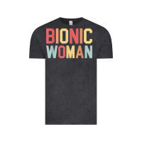 Vintage Black bionic woman injury accident broken hip leg arm surgery t shirt Vintage Tee - InspiraDesign