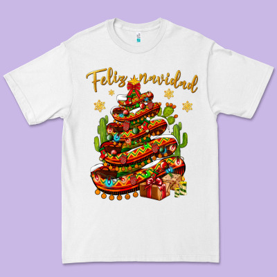 Christmas Feliz Navidad Premium Tee Designed By Bundleandbundleshop