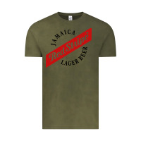 Vintage Olive jamaica red stripe lager beer Vintage Tee - InspiraDesign