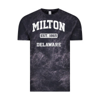 Cloud Black milton delaware de vintage state athletic style t shirt Vintage Tee - InspiraDesign