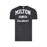 Vintage Black milton delaware de vintage state athletic style t shirt Vintage Tee - InspiraDesign