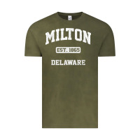 Vintage Olive milton delaware de vintage state athletic style t shirt Vintage Tee - InspiraDesign