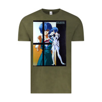 Vintage Olive Neon Genesis Evangelion Rei Ayanami Vintage Tee - InspiraDesign