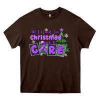 Chocolate Brown all i want for christmas is a cure pancreatic canc Heavy Core Tee - MaliasSmallBusiness