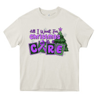 Cream all i want for christmas is a cure pancreatic canc Heavy Core Tee - MaliasSmallBusiness