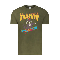Vintage Olive trasher Vintage Tee - InspiraDesign