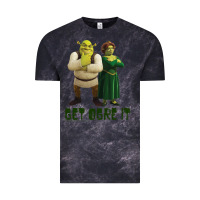 Cloud Black Shrek Fiona & Shrek Get Ogre It Text Poster Vintage Tee - InspiraDesign