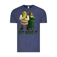 Vintage Denim Shrek Fiona & Shrek Get Ogre It Text Poster Vintage Tee - InspiraDesign