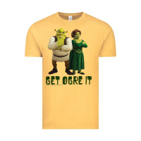 Vintage Mustard Shrek Fiona & Shrek Get Ogre It Text Poster Vintage Tee - InspiraDesign