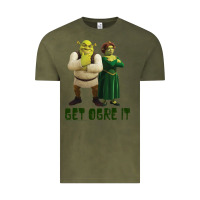 Vintage Olive Shrek Fiona & Shrek Get Ogre It Text Poster Vintage Tee - InspiraDesign