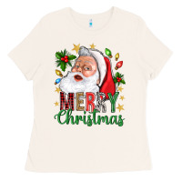 Bone Merry Christmas With Santa Ladies Tee - BundleAndBundleShop