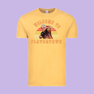 New Guy Fieri Fans Flavortown Vintage Tee Designed By Inspiradesign