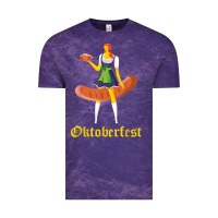Cloud Purple barmaid oktoberfest funny german woman dirndl bratwurst t shirt Vintage Tee - InspiraDesign