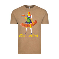 Vintage Coffee barmaid oktoberfest funny german woman dirndl bratwurst t shirt Vintage Tee - InspiraDesign