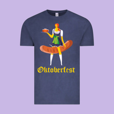 Barmaid Oktoberfest Funny German Woman Dirndl Bratwurst T Shirt Vintage Tee Designed By Inspiradesign