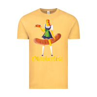 Vintage Mustard barmaid oktoberfest funny german woman dirndl bratwurst t shirt Vintage Tee - InspiraDesign