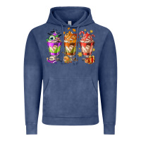 Vintage Denim Hallothanksmas coffee cups Vintage Hoodie - NancyCooperArtShop