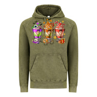 Vintage Olive Hallothanksmas coffee cups Vintage Hoodie - NancyCooperArtShop