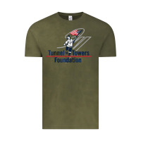 Vintage Olive Tunnel To Towers F-oundation American Flag USA Flag Vintage Tee - InspiraDesign