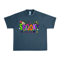 Midnight Navy Halloween Spooky Mama Urban Heavy Tee - texasbilliewilder