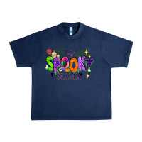 Navy Halloween Spooky Mama Urban Heavy Tee - texasbilliewilder