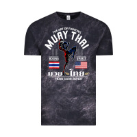 Cloud Black thailand american flag muay thai boxing train hard repeat t shirt Vintage Tee - InspiraDesign