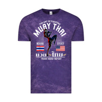 Cloud Purple thailand american flag muay thai boxing train hard repeat t shirt Vintage Tee - InspiraDesign