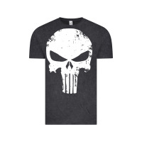 Vintage Black the punisher skull Vintage Tee - InspiraDesign