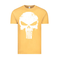 Vintage Mustard the punisher skull Vintage Tee - InspiraDesign