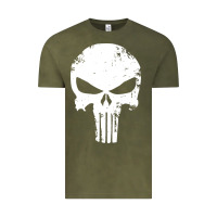 Vintage Olive the punisher skull Vintage Tee - InspiraDesign