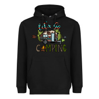 Black let's go camping Heavyweight Hoodie - CowhideDigitalArt