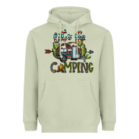 Matcha let's go camping Heavyweight Hoodie - CowhideDigitalArt