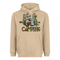 Mushroom let's go camping Heavyweight Hoodie - CowhideDigitalArt