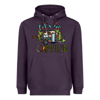 Plum let's go camping Heavyweight Hoodie - CowhideDigitalArt
