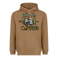 Toasted Coconut let's go camping Heavyweight Hoodie - CowhideDigitalArt