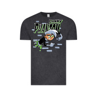 Vintage Black Danny Phantom Coming Through Brick Wall Vintage Tee - InspiraDesign