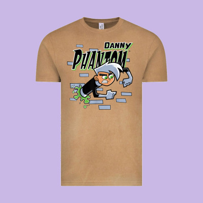 Danny Phantom Coming Through Brick Wall Vintage Tee Designed By Inspiradesign